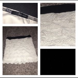 White and Black Skirt
